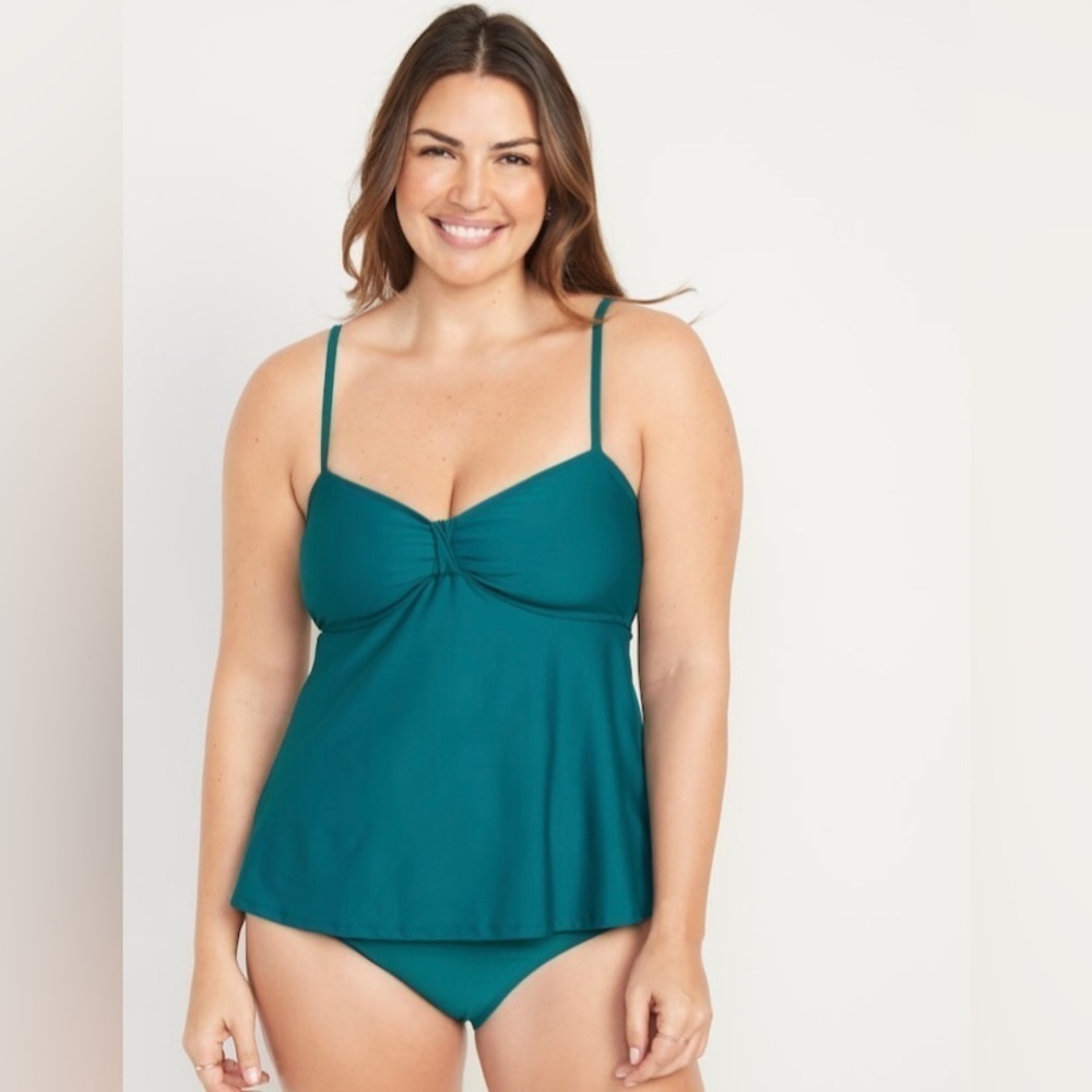 Old Navy Teal Tankini Swim Top and Bikini Bottoms